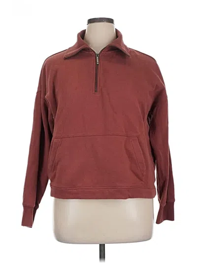 Pre-owned Gaiam Pullover Sweater In Burgundy
