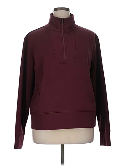Pre-owned Gaiam Pullover Sweater In Burgundy