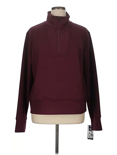 Pre-owned Gaiam Pullover Sweater In Burgundy