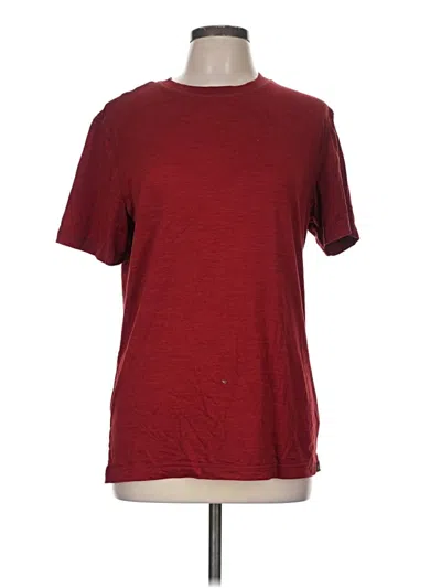 Pre-owned Gaiam Short Sleeve T-shirt In Burgundy