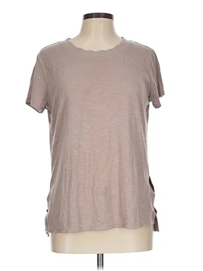 Pre-owned Gaiam Short Sleeve T-shirt In Tan