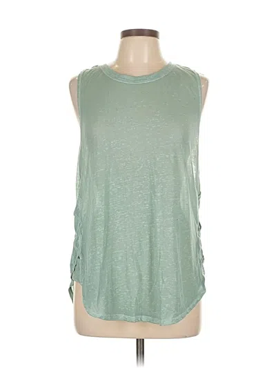 Pre-owned Gaiam Sleeveless Top Green Boatneck Tops
