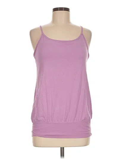 Pre-owned Gaiam Sleeveless Top Purple Halter Neckline Tops