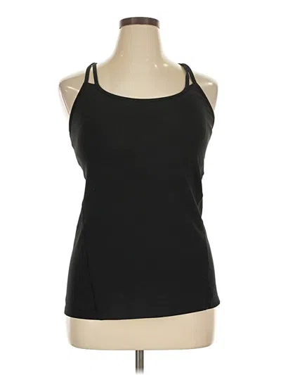 Pre-owned Gaiam Tank Top Black Halter Neckline Tops
