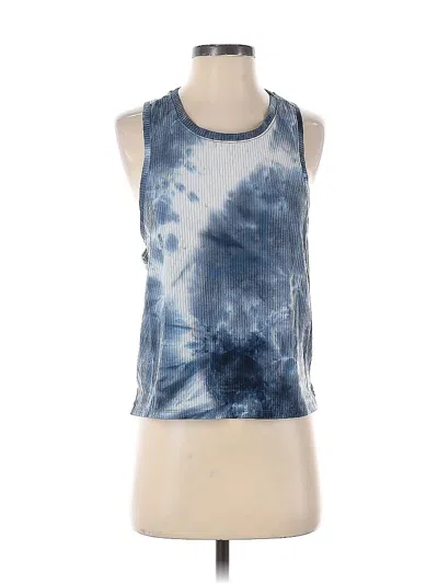 Pre-owned Gaiam Tank Top Blue Halter Neckline Tops
