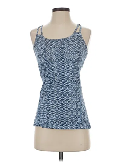 Pre-owned Gaiam Tank Top Blue Halter Neckline Tops