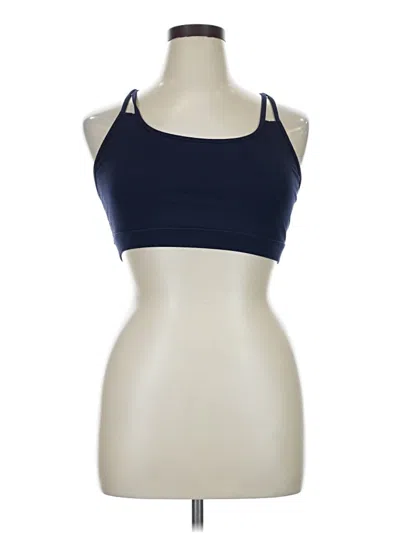 Pre-owned Gaiam Tank Top Blue Halter Neckline Tops