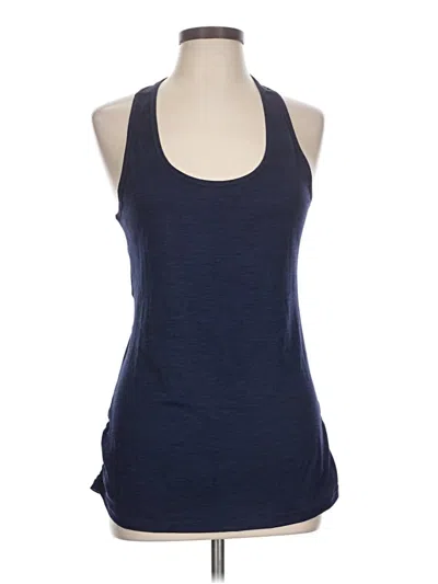 Pre-owned Gaiam Tank Top Blue Halter Neckline Tops