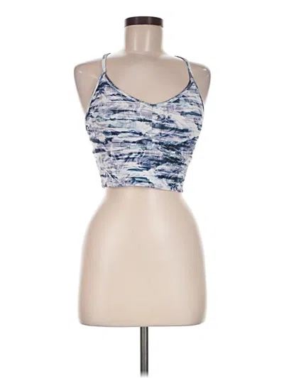Pre-owned Gaiam Tank Top Blue Halter Neckline Tops