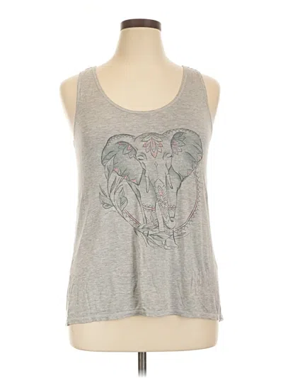 Pre-owned Gaiam Tank Top Gray Halter Neckline Tops