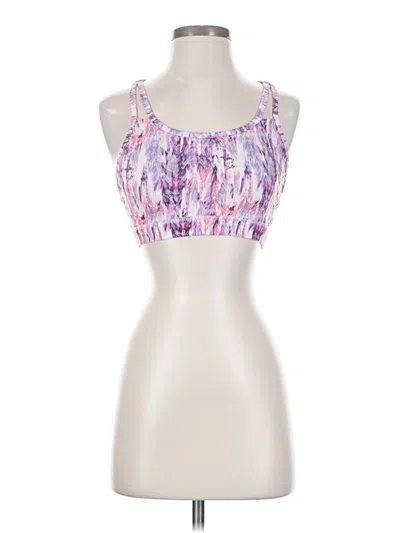 Pre-owned Gaiam Tank Top Purple Halter Neckline Tops