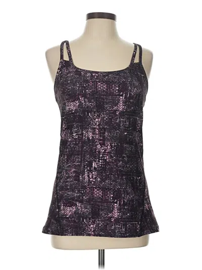 Pre-owned Gaiam Tank Top Purple Halter Neckline Tops