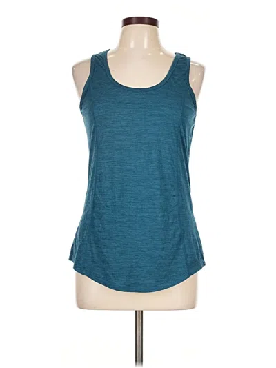 Pre-owned Gaiam Tank Top Teal Halter Neckline Tops