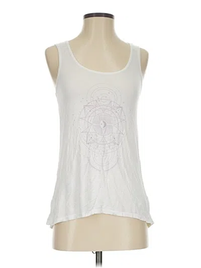 Pre-owned Gaiam Tank Top White Halter Neckline Tops