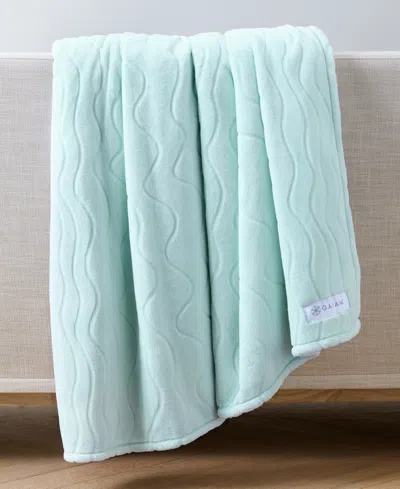 Gaiam Velvetloft Ultra-soft Plush Throw, 50" X 60" In Blue