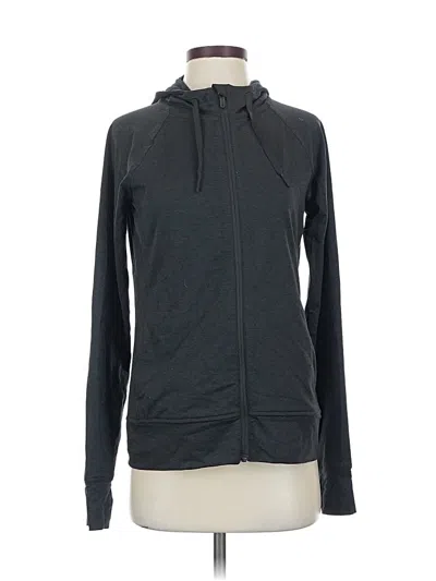 Pre-owned Gaiam Zip Up Hoodie In Black