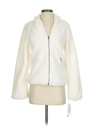 Pre-owned Gaiam Zip Up Hoodie In White