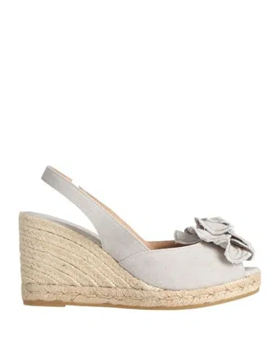 Gaimo Woman Espadrilles Light Grey Size 8 Textile Fibers In Gray