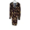 Gaje Women's Elegant Floral Dress In Black And Gold In Multi