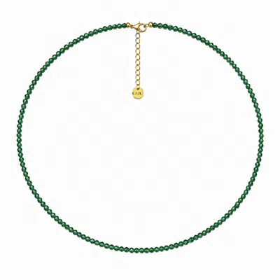 Gajú Women's Green Fira Necklace - Raw Emerald Root
