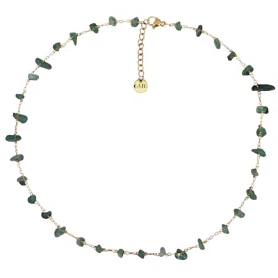 Gajú Women's Green Perissa Necklace - Raw Jade