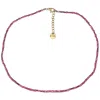 Gajú Women's Pink Fira Necklace - Raw Tourmaline In Pink
