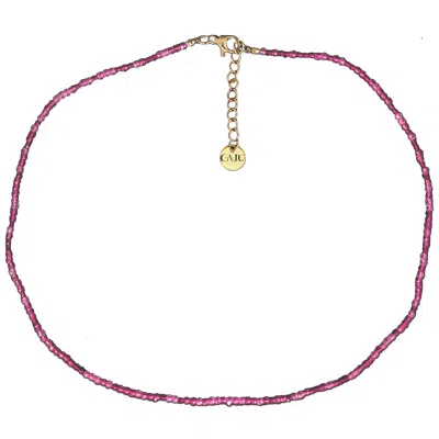 Gajú Women's Pink Fira Necklace - Raw Tourmaline