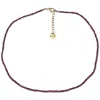 Gajú Women's Purple Fira Necklace - Raw Ruby In Purple