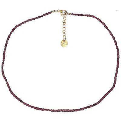 Gajú Women's Purple Fira Necklace - Raw Ruby
