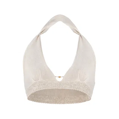 Gajú Women's White Mirage Top - Tahini
