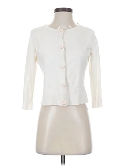 Pre-owned Gal Meets Glam Cardigan Sweater In White