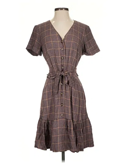 Pre-owned Gal Meets Glam Casual Dress In Brown