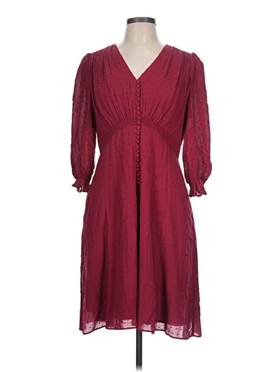 Pre-owned Gal Meets Glam Casual Dress In Burgundy