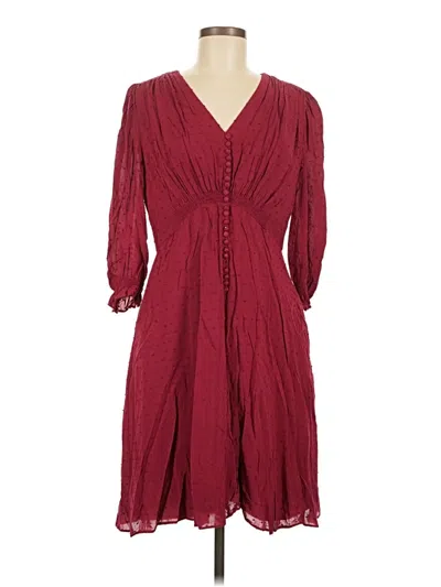 Pre-owned Gal Meets Glam Casual Dress In Burgundy