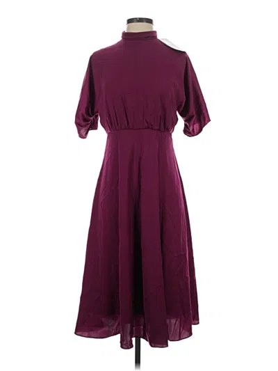 Pre-owned Gal Meets Glam Casual Dress In Burgundy