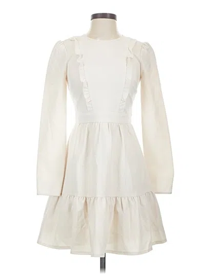 Pre-owned Gal Meets Glam Casual Dress In Ivory
