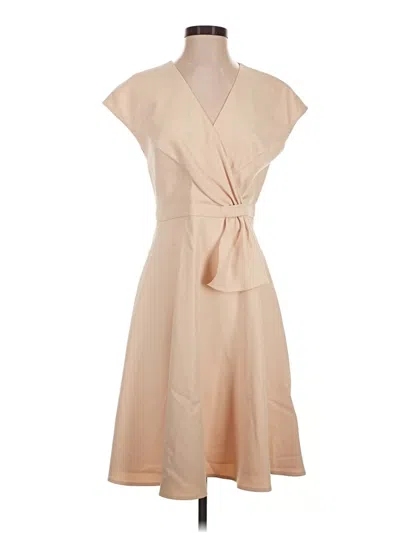 Pre-owned Gal Meets Glam Cocktail Dress In Tan