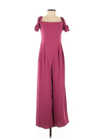 Pre-owned Gal Meets Glam Jumpsuit In Burgundy