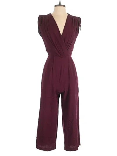 Pre-owned Gal Meets Glam Jumpsuit In Burgundy