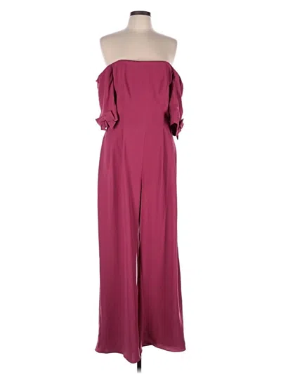 Pre-owned Gal Meets Glam Jumpsuit In Pink