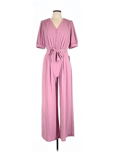 Pre-owned Gal Meets Glam Jumpsuit In Pink