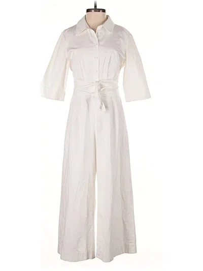 Pre-owned Gal Meets Glam Jumpsuit In White