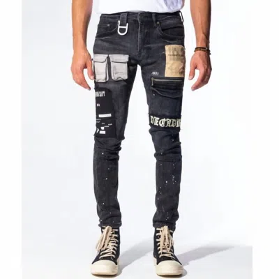 Gala Men's Decadence Denim Jean In Jet Black/combo