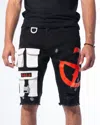 Gala Men's Impact Shorts In Jet Black/red In Multi