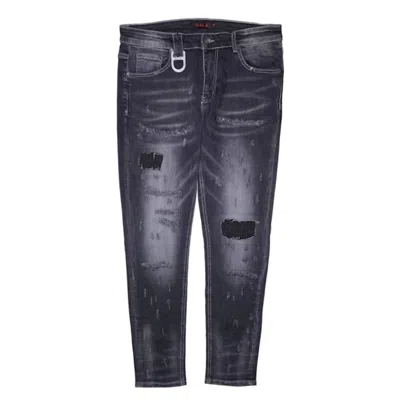 Gala Men's Warner Denim Jean In Black Washed In Blue
