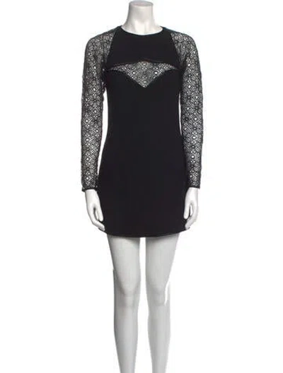 Pre-owned Galanos 1980's Mini Dress In Black