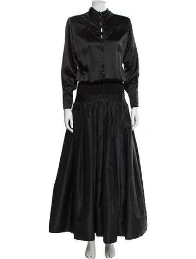 Pre-owned Galanos Long Dress In Black