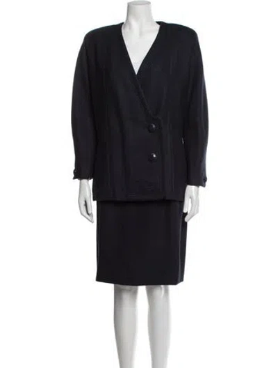 Pre-owned Galanos Skirt Set In Blue
