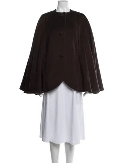 Pre-owned Galanos Vintage 1980's Cape In Brown