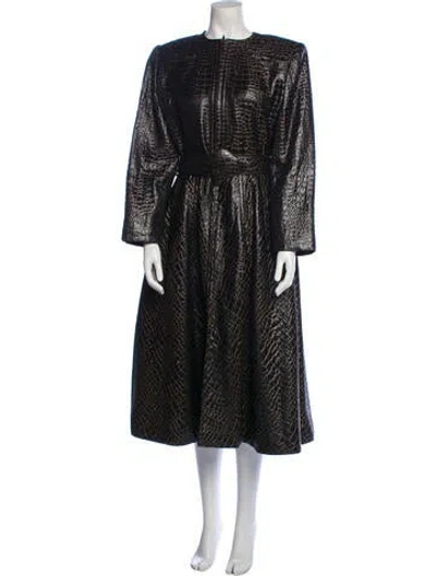 Pre-owned Galanos Vintage 1980's Coat In Brown